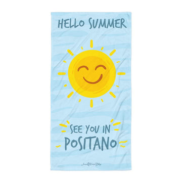 Hello Summer "See you in Positano" Beach Towel - AMALFITANA STORE
